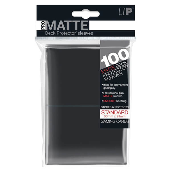UltraPro Pro-Matte Black card sleeves 100 pcs