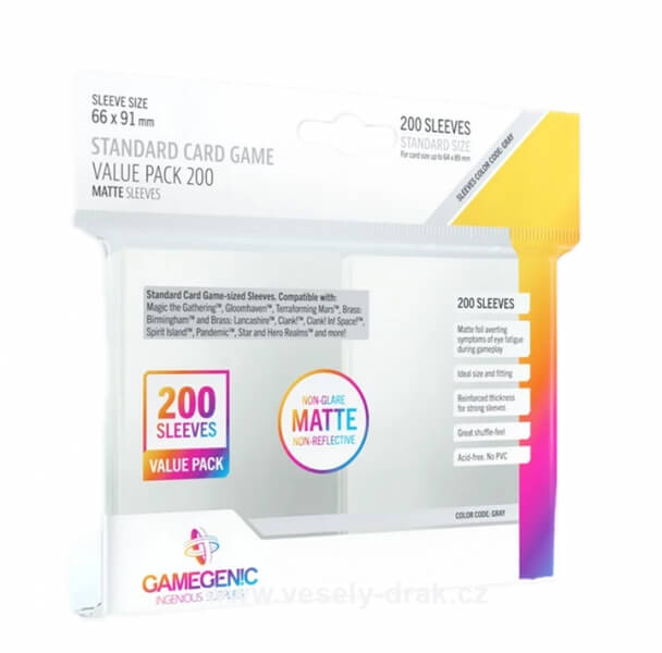Gamegenic Standard Card Game Value Pack Matte - 200 pcs