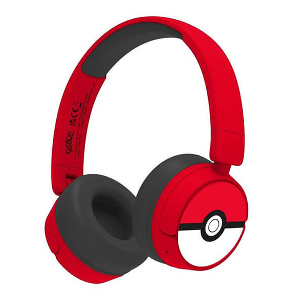 Pokémon Wireless Headphones for Kids - Poké Ball - Red