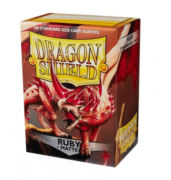 Dragon Shield Protector Card Covers - Matte Ruby - 100pcs