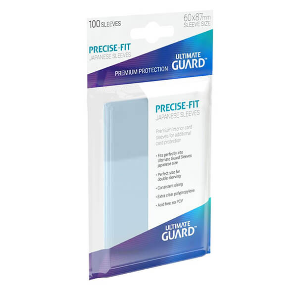 Ultimate Guard Precise-Fit Sleeves Japanese Size - Transparent 100 pcs