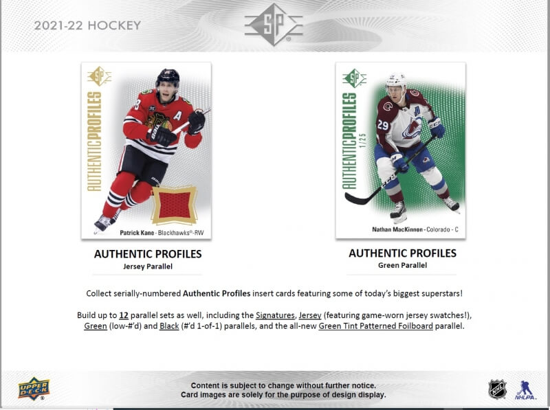 2021-2022 NHL Upper Deck SP Hanger Pack - hockey cards