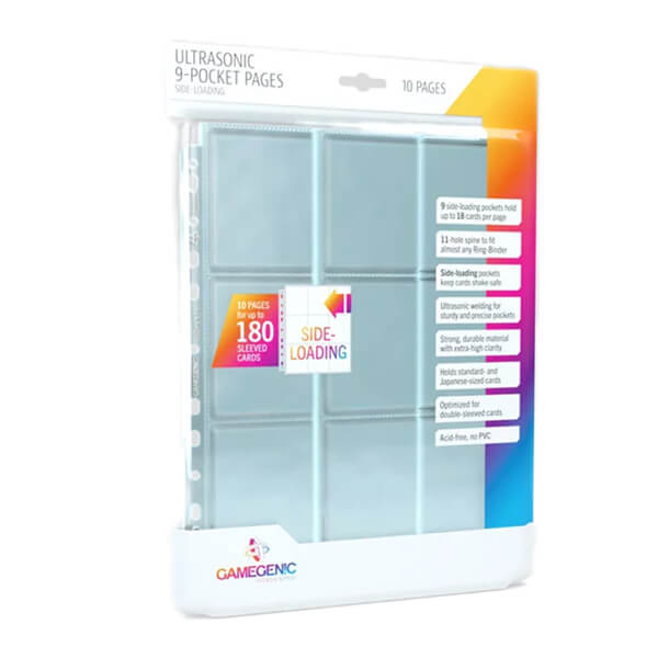 Album page Gamegenic Ultrasonic 9-Pocket Side-loading Pages (10 pcs)