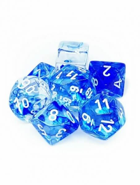 Chessex Nebula Dark Blue/White Polyhedral 7-Die Set