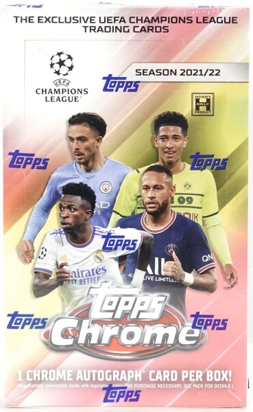 2021-2022 Topps UEFA Champions League Chrome Hobby Box - soccer cards