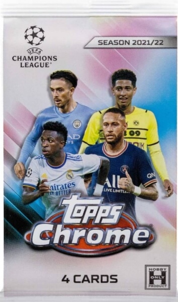 2021-2022 Topps UEFA Champions League Chrome Hobby Pack - soccer cards