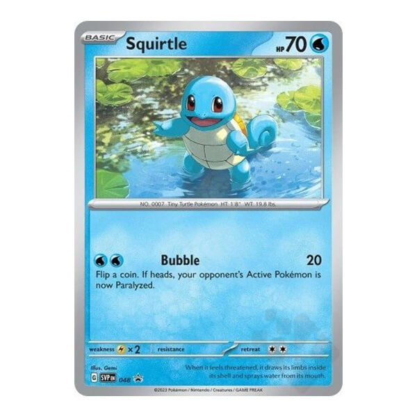 Pokémon card Squirtle promo from Poster Collection 151
