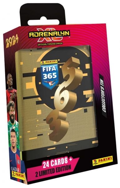 Soccer cards Panini FIFA 365 2023/2024 Adrenalyn - tin small pocket