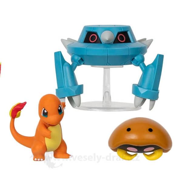 Pokémon action figures Kabuto, Charmander, Metang 5 - 7 cm