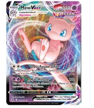Pokémon card Mew VMAX from League battle deck