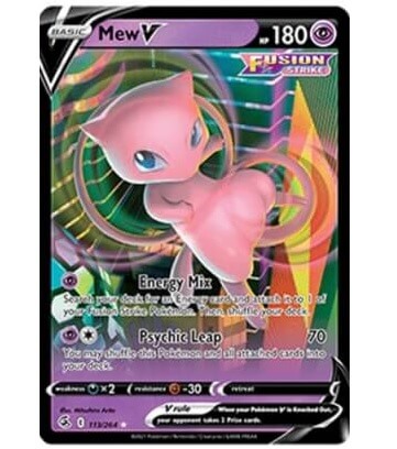 Pokémon card Mew V from the League battle deck