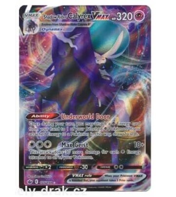 Pokémon card Shadow Rider Calyrex VMAX from League battle deck
