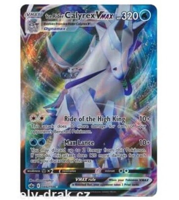 Pokémon card Ice Rider Calyrex VMAX from League battle deck