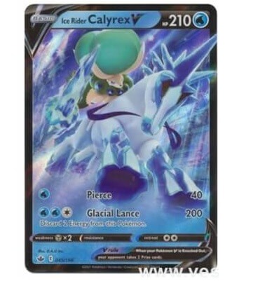 Pokémon card Ice Rider Calyrex V from the League battle deck