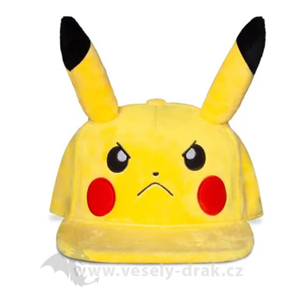 Pokémon cap - Angry Pikachu (plush)