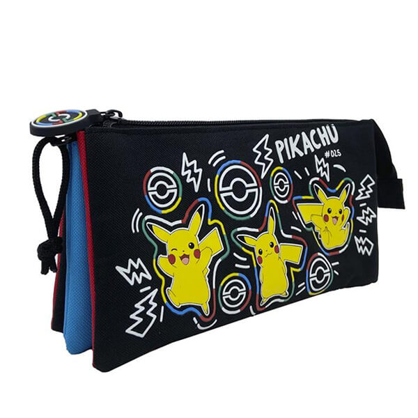 Pokémon Pikachu pencil case (three pockets)