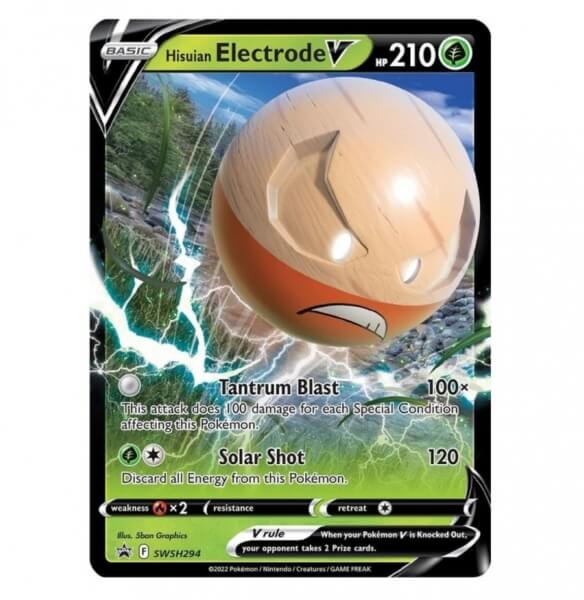 Pokémon card Hisuian Electrode V + Electrode