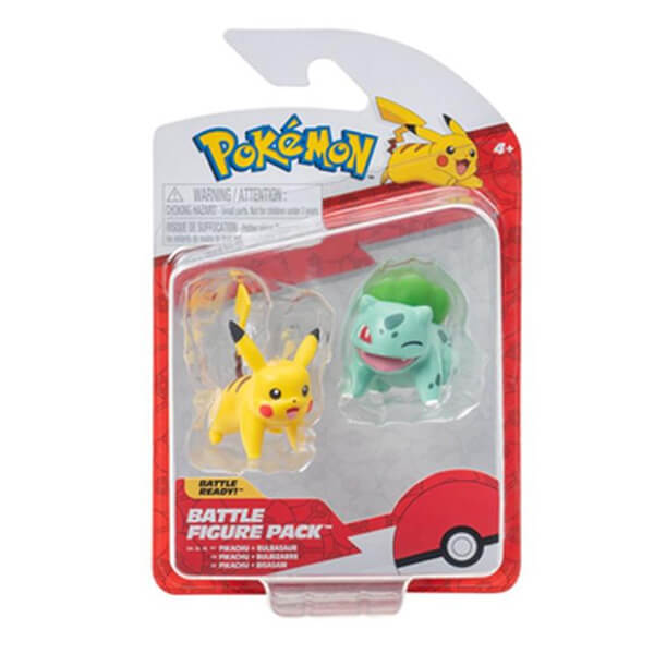 Pokémon action figures Pikachu and Bulbasaur - 5 cm