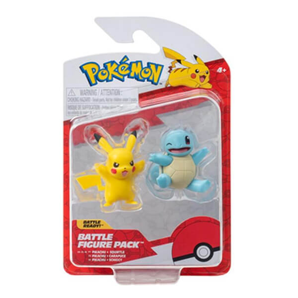 Pokémon action figures Pikachu and Squirtle - 5 cm