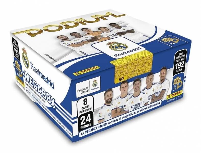 Soccer cards Panini 2021-2022 Podium Real Madrid Mega Box