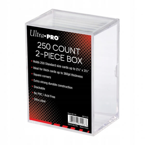 UltraPro 2-Pieces Card Box for 250 cards - Clear