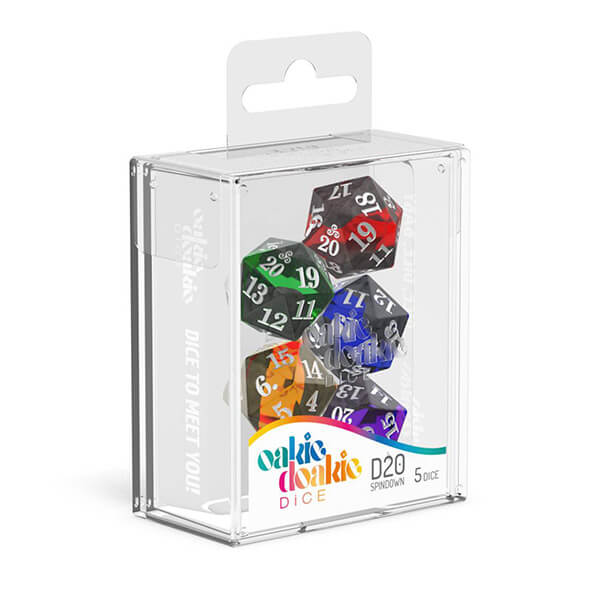 Set of Oakie Doakie Dice D20 Spindown - Enclave 5 pcs