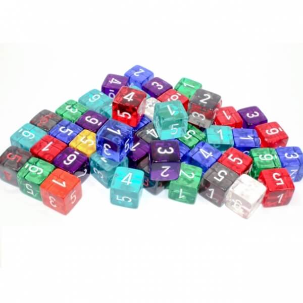Translucent D6 Loose Polyhedral Dice Cube - 1 piece