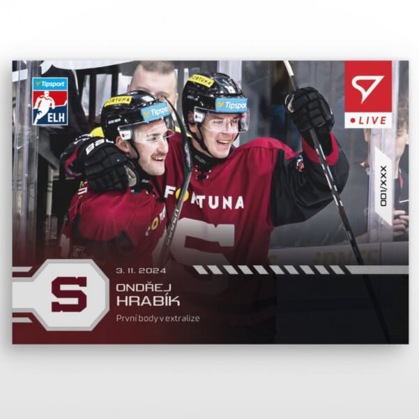 Hockey card Live Tipsport 2024-2025 - L-40 Ondřej Hrabík
