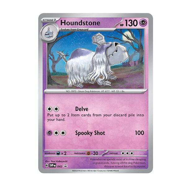 Pokémon card Houndstone HP130 from Obsidian Flames 3-Pack Blister