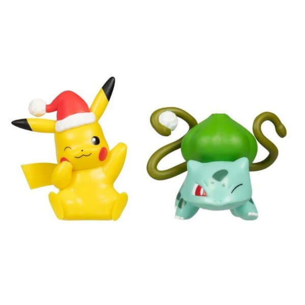 Pokémon battle figure set Bulbasaur and Pikachu (Holiday pack) - 5 cm