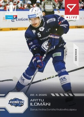 Hockey card Live Tipsport EHL 2024-2025 - L-101 Arttu Ilomäki