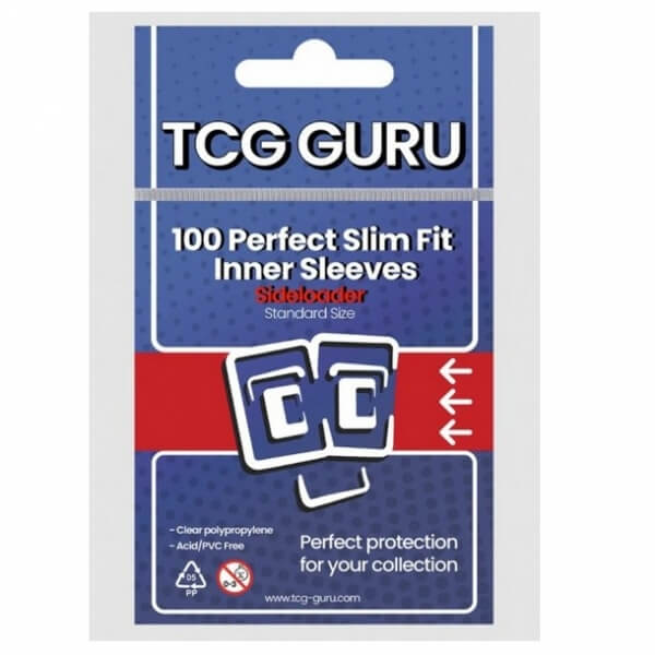 TCG Guru Perfect Slim Fit Inner Sleeves Clear - 100 pcs - Sideloading