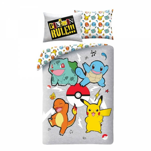 Pokémon Duvet Set - Bulbasaur, Squirtle, Charmander, Pikachu ver. 5