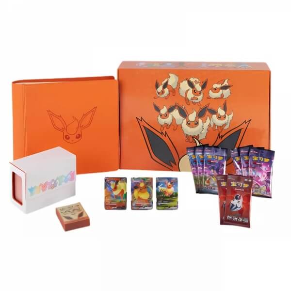Pokémon Cards Flareon Gift Box Binder CHI Eevee GX - Chinese