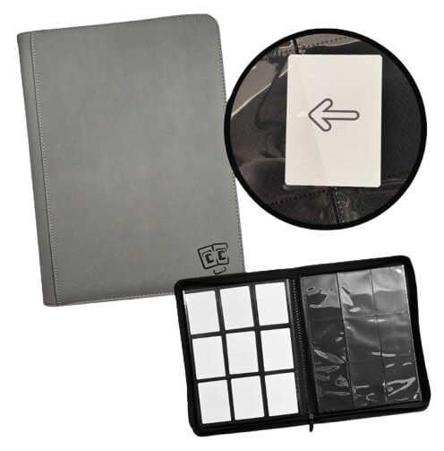 TCG Guru 9-Pocket Zippered Card Album - Xenon Grey