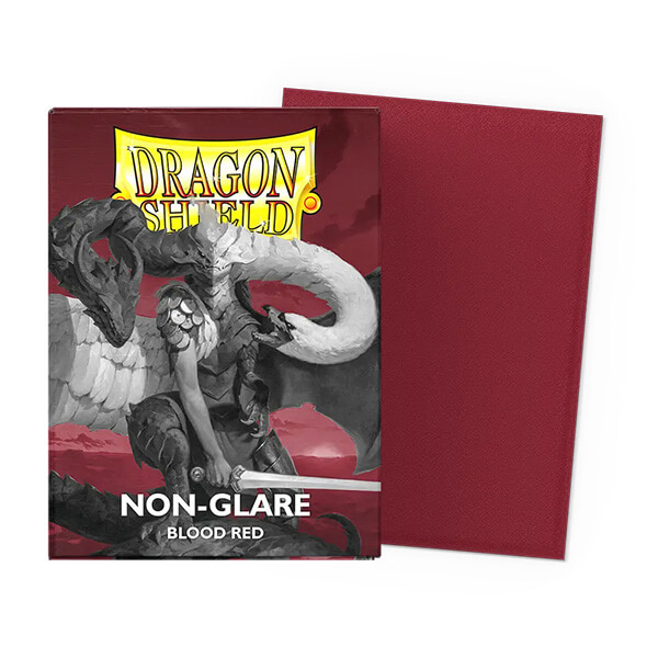 Dragon Shield Matte Card Sleeves - Blood Red Non-Glare - 100 pcs