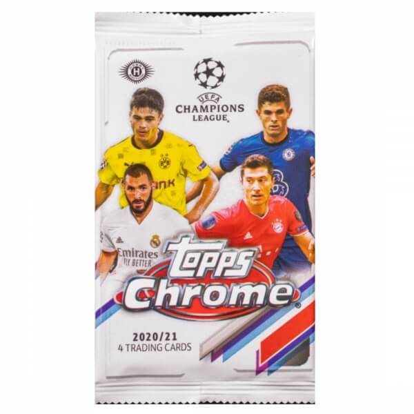 2020-2021 Topps UEFA Champions League Chrome Hobby Pack - soccer cards
