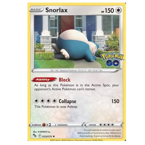 Pokémon Go card Snorlax Promo
