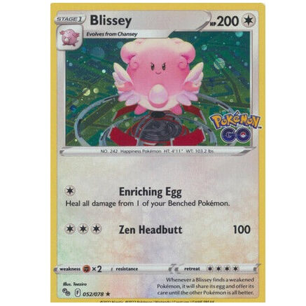Pokémon Go card Blissey Promo