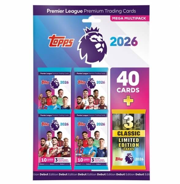 2025-2026 Topps Premier League Mega Multipack - Soccer Cards