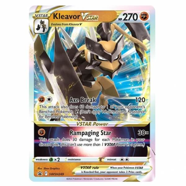 Pokémon piece card Kleavor V star SWSH249