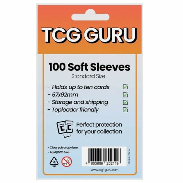 Card Sleeves TCG Guru Soft Sleeves Standard Size - 100 pcs
