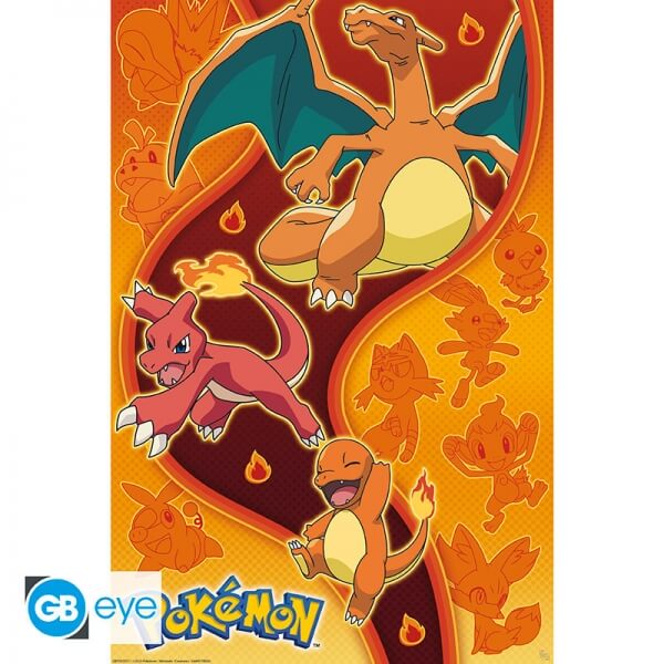 Pokémon Poster Maxi 91.5 x 61 cm - Charmander Evolution