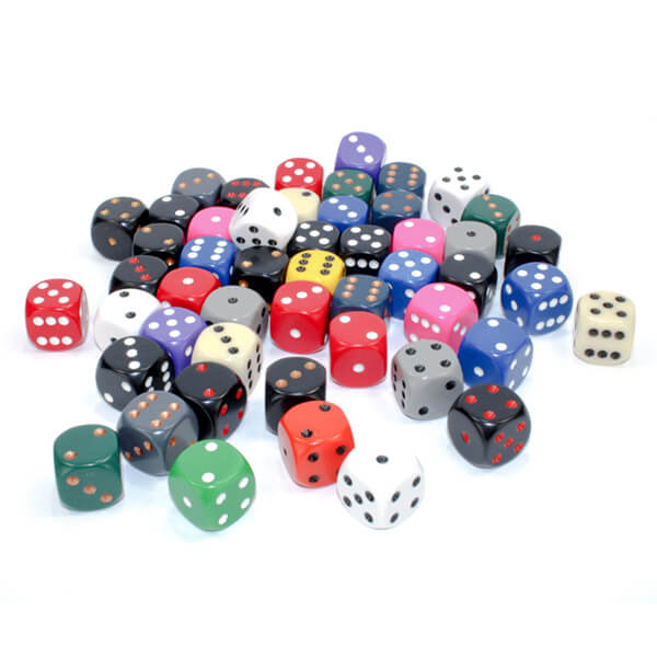 D6 Loose Opaque Polyhedral Dice 16 mm CHX29426 - 1 ks