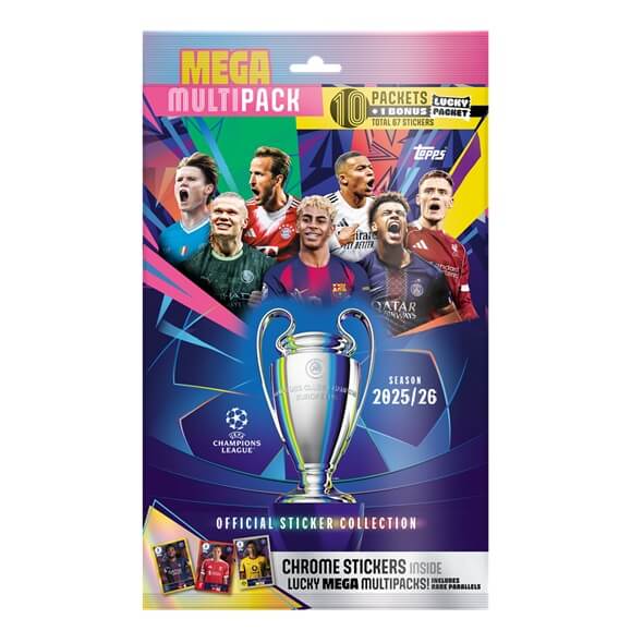 Soccer Stickers Topps Champions League 2026 Mega Multipack