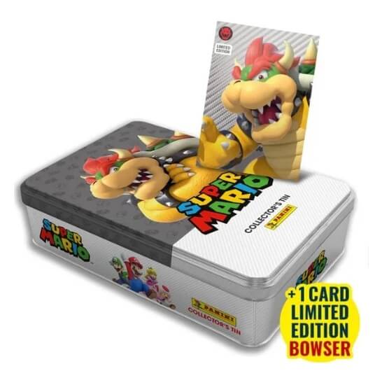 Super Mario 2 Slim Tin Box with Stickers - brown