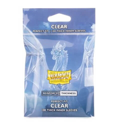 Dragon Shield Card Sleeves - Perfect Fit Thick Clear Sleeves - 100 pcs