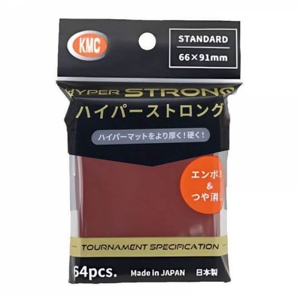 KMC Standard Sleeves - Hyper Strong Red - 64 pcs