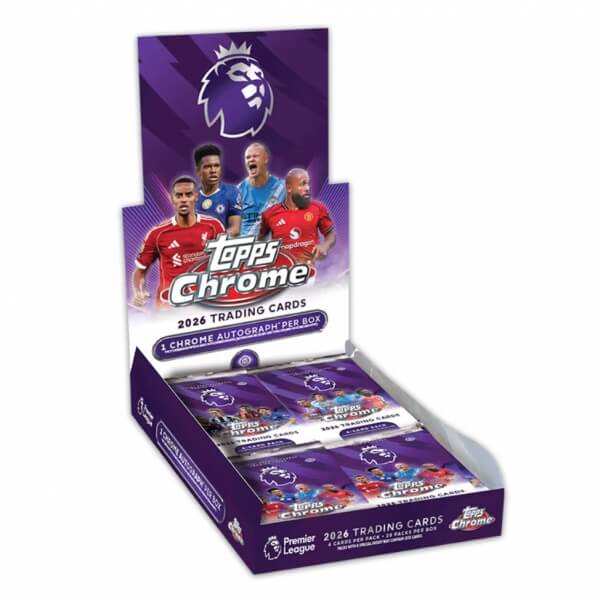 2025-2026 Topps Chrome Premier League Hobby Box - Soccer Cards