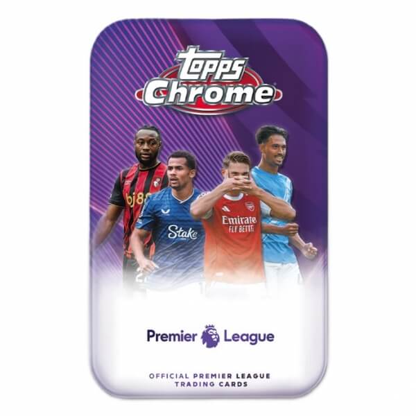 2025-2026 Topps Chrome Premier League Collector Tin - Soccer Cards